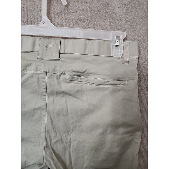 Fabletics High Side Chino Pants Mens 34x32(28) Taupe Slim Fit Stretch - Picture 6 of 9